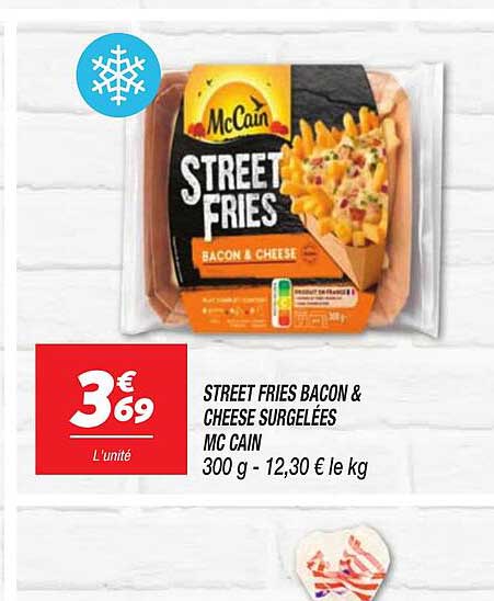 street fries bacon & cheese surgelées mc cain