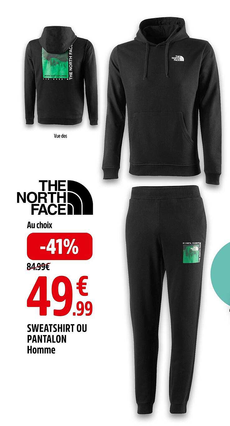 sweatshirt ou pantalon homme the north face