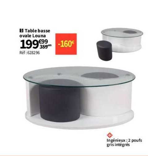 Table Basse Ovale Louna