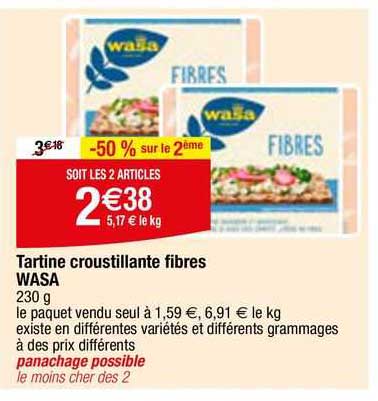 tartine croustillante fibres wasa