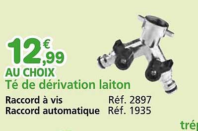 té de dérivation laiton