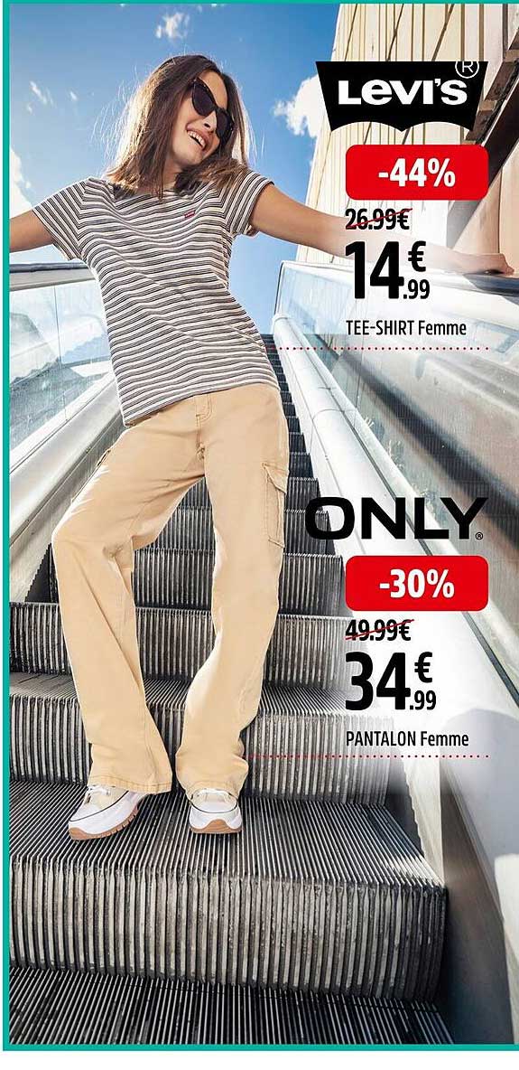 tee-shirt femme levi's, pantalon femme only