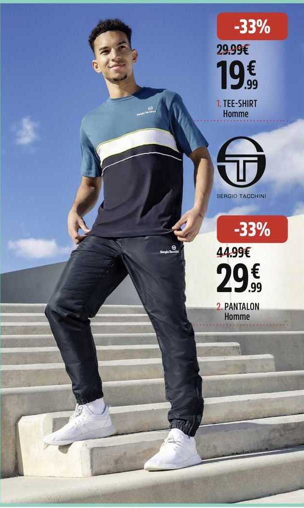 tee-shirt homme , pantalon homme sergio tacchini