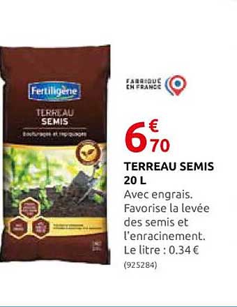 terreau semis 20 l