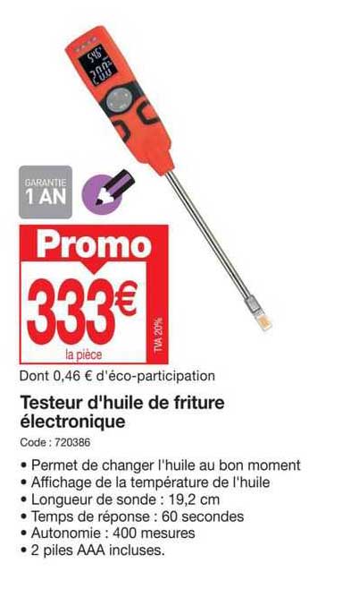 testeur d'huile de friture électronique