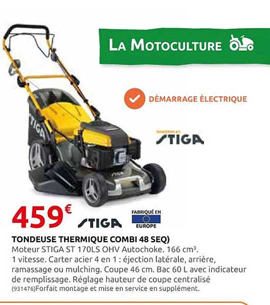 tondeuse thermique combi 48 seq stiga