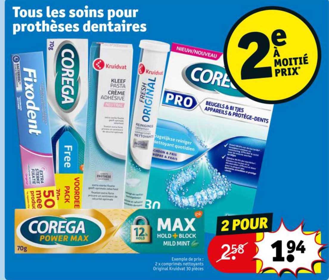 tous les soins pour prothèses dentaires