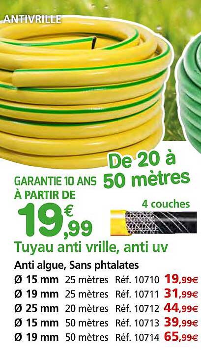 tuyau anti vrille anti uv