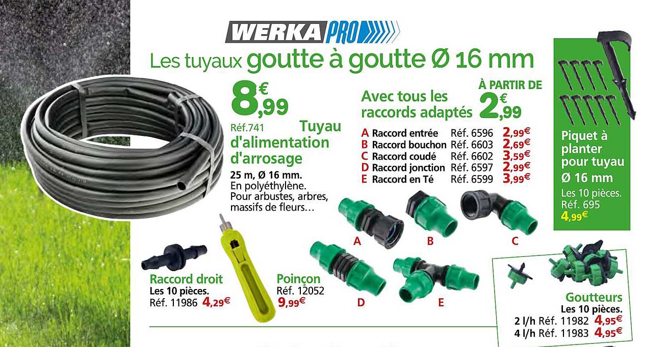 tuyau d'alimentation d'arrosage werka pro