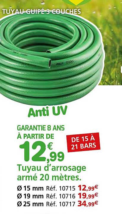 tuyau d'arrosage armé 20 mètres