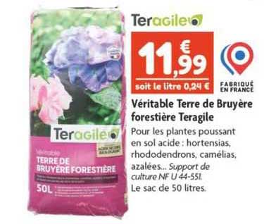 véritable terre de bruyère forestière teragile