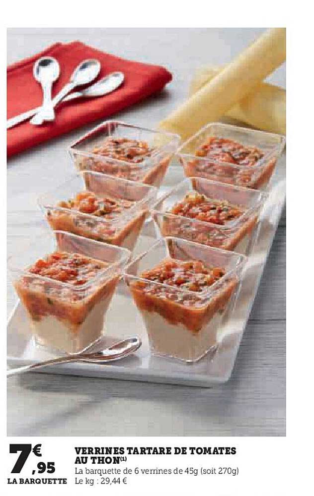 verrines tartare de tomates au thon