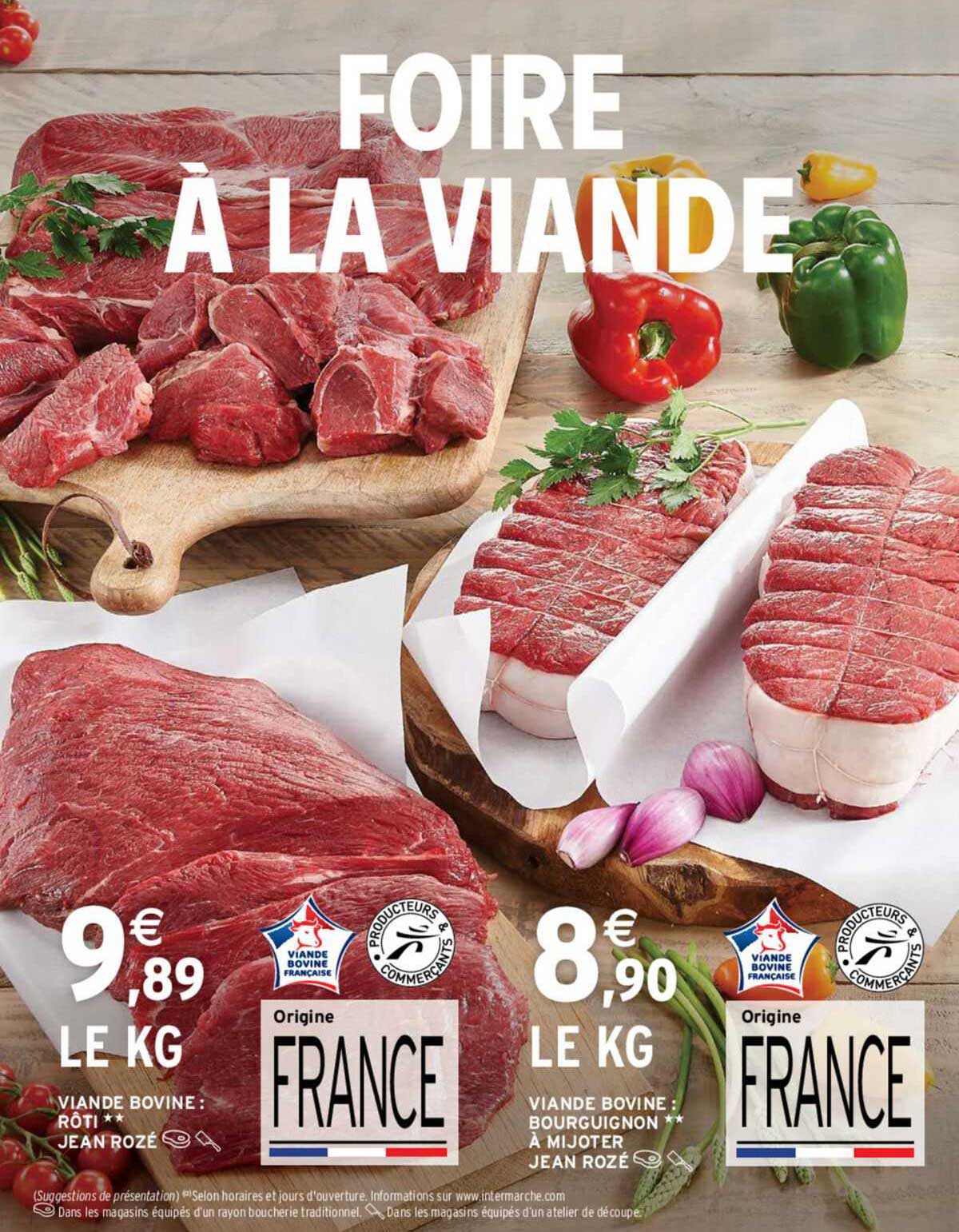 viande bovine : rôti jean rozé, viande bovine : bourguignon à mijoter jean rozé