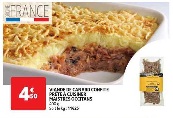 viande de canard confite prête à cuisiner maistres occitans