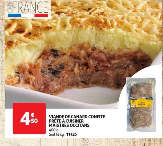 viande de canard confite prête à cuisiner maistres occitans