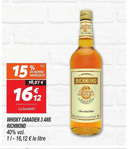 whisky canadien 3 ans richmond