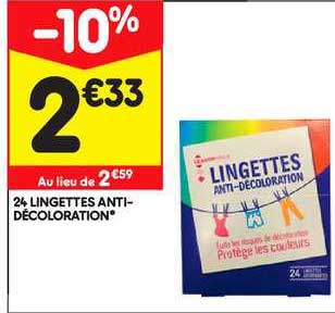 24 lingettes anti-décoloration