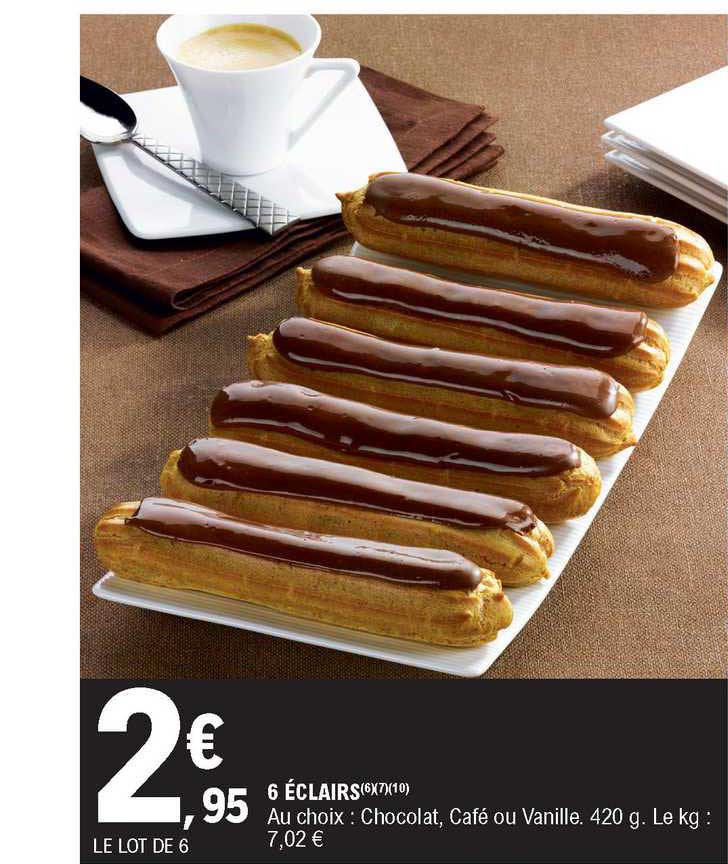 6 éclairs