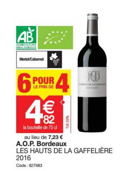a.o.p. bordeaux les hauts de la gaffelière