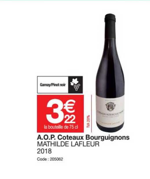 a.o.p. coteaux bourguignons mathilde lafleur 2018