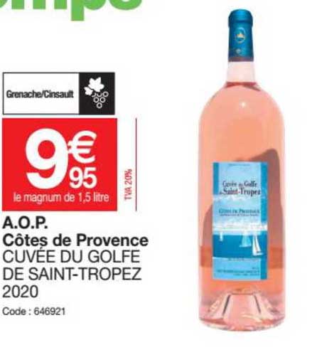 a.o.p. côtes de provence cuvée du golfe de saint-tropez 2020