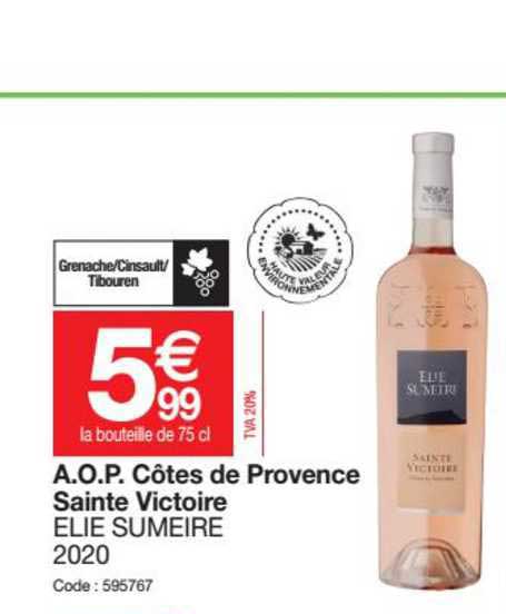 a.o.p. côtes de provence sainte victoire elie sumeire 2020