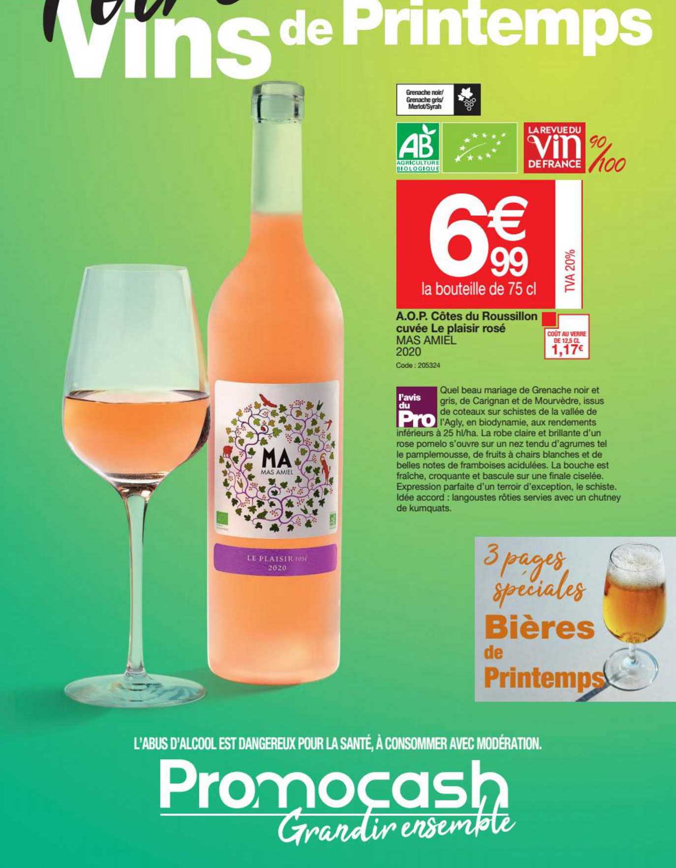 a.o.p. côtes du roussillon cuvée le plaisir rosé mas amiel 2020