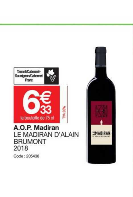 a.o.p. madiran le madiran d'alain brumont 2018