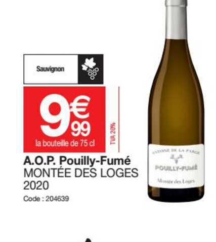 a.o.p. pouilly-fumé montée des loges 2020