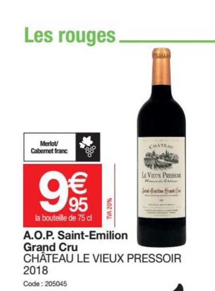 a.o.p. saint-emilion grand cru château le vieux pressoir