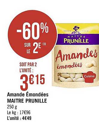 amande émondées maître prunille