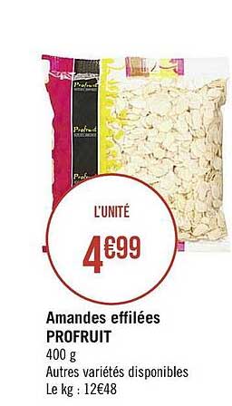 amandes effilées profruit