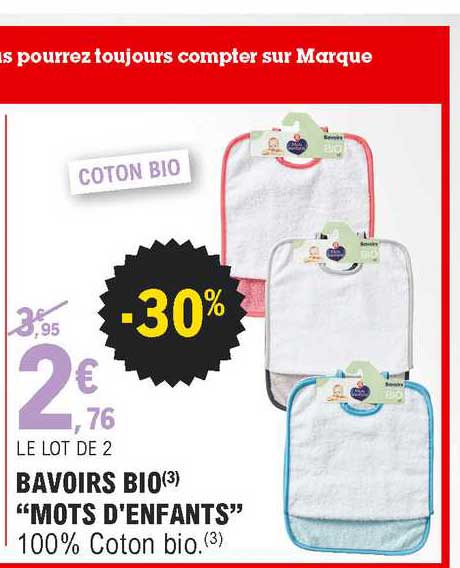 bavoirs bio "mots d'enfants"