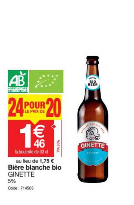 bière blanche bio ginette