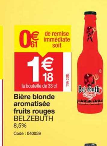 Bière Blonde Aromatisée Fruits Rouges Belzebuth