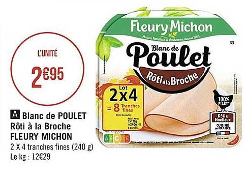 blanc de poulet rôti à la broche fleury michon