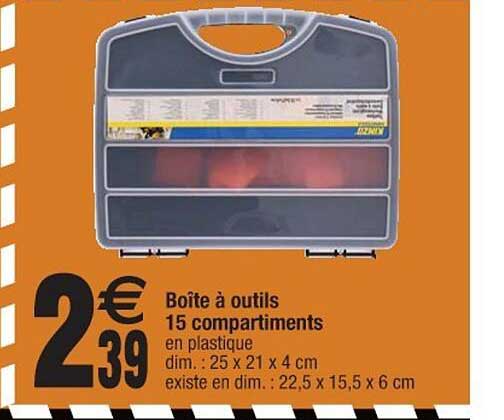 Boîte à Outils 15 Compatiments