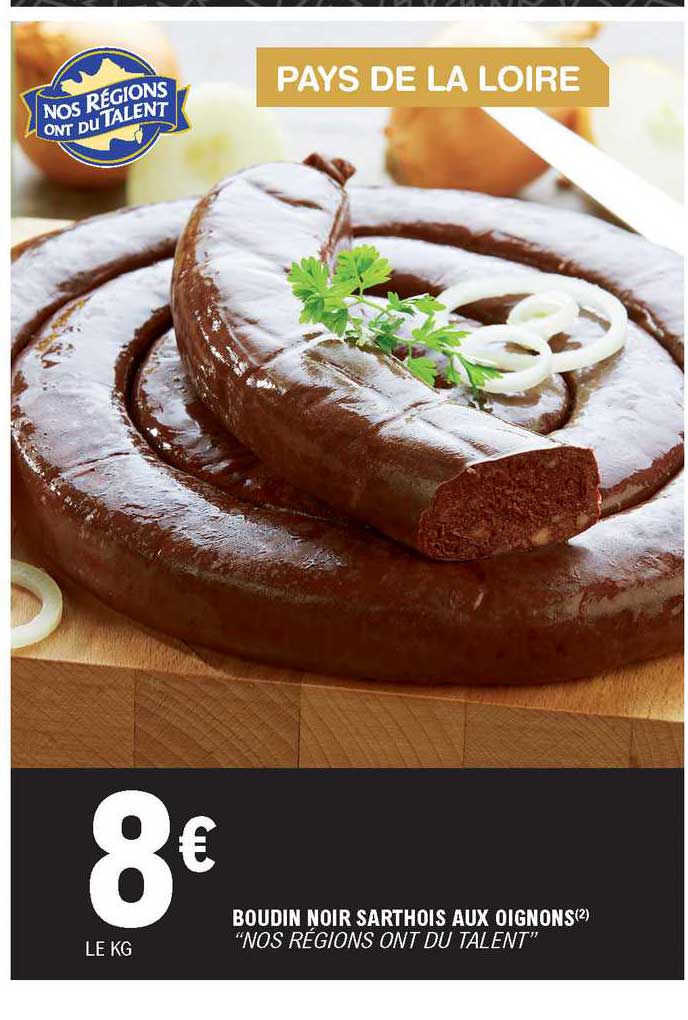boudin noir sarthois aux oignons "nos régions ont du talent"