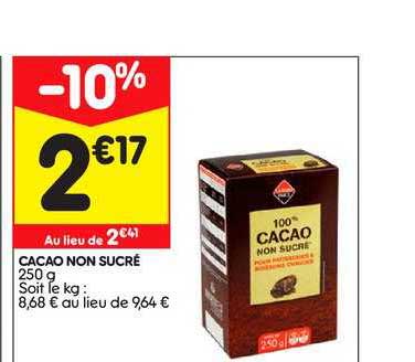 cacao non sucré