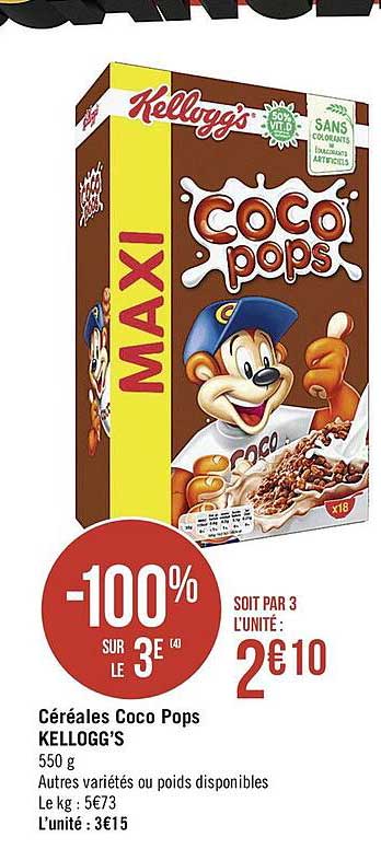 céréales coco pops kellogg's