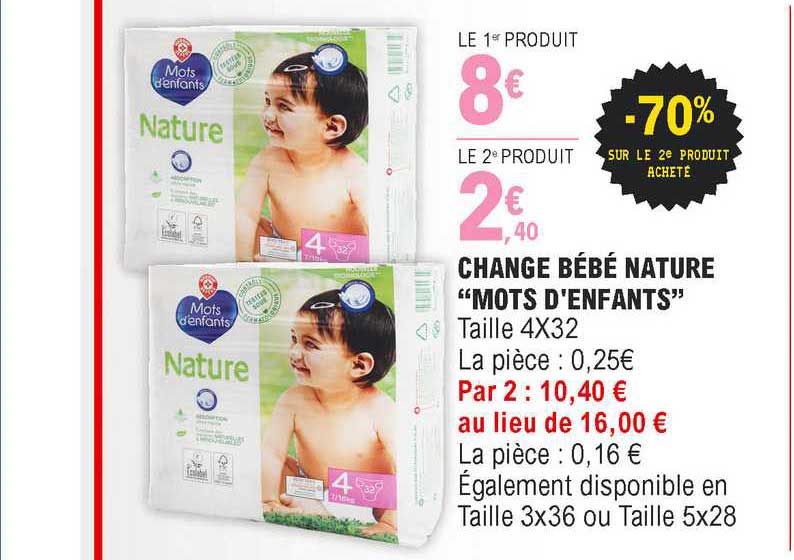 change bébé nature "mots d'enfants"