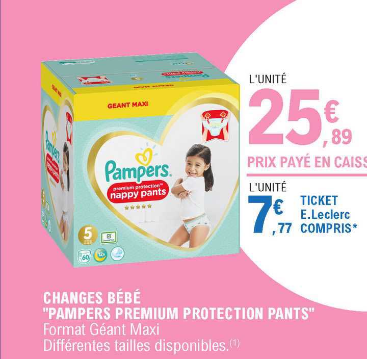Changes Bébé "pampers Premium Protection Pants"