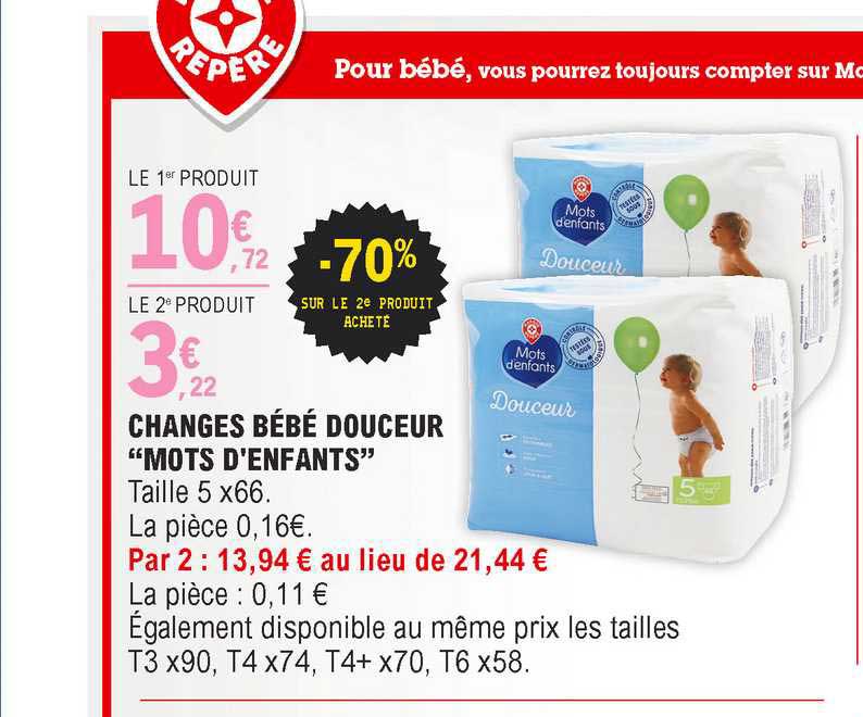 changes bébé douceur "mots d'enfants"