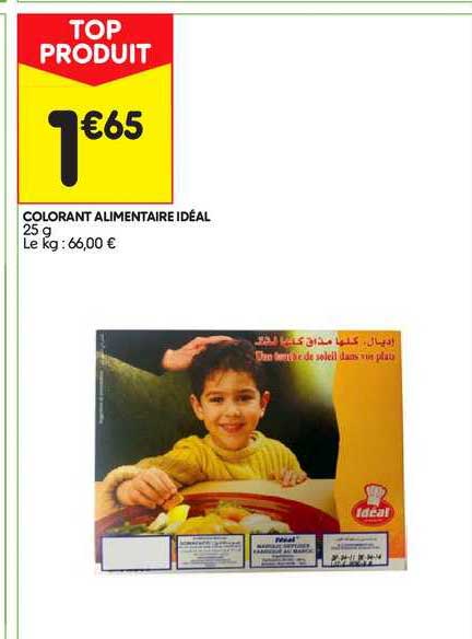 colorant alimentaire idéal