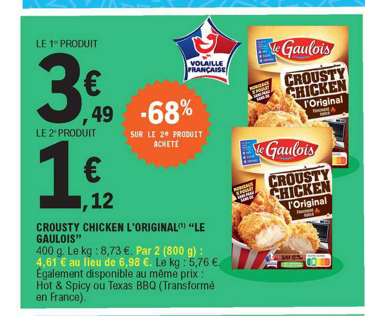 crousty chicken l'original "le gaulois"