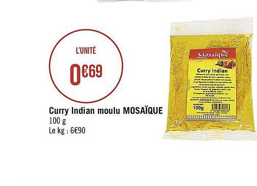 curry indian moulu mosaïque