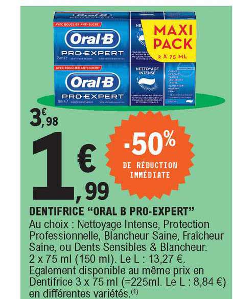 dentifrice "oral b pro-expert"