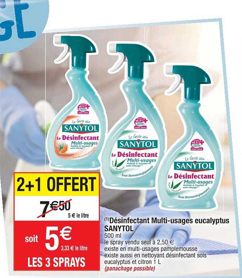 désinfectant multi-usages eucalyptus sanytol