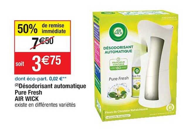 désodorisant automatique pure fresh air wick