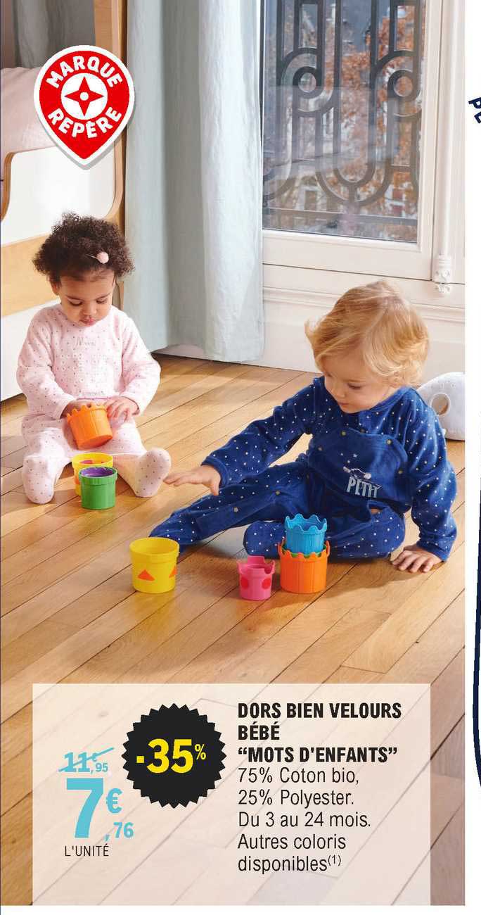 dors bien velours bébé "mots d'enfants"